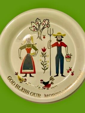 Bless our mortgaged home Homer Laughlin 8”plate